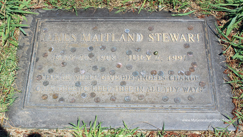 James Stewart, Tombstone and Grave, Forest Lawn Memorial Park, Glendale, California, photo