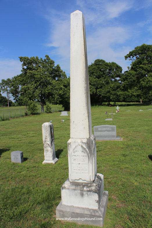 General Stand Watie, grave, tombstone, Polson Cemetery, Delaware County, Oklahoma.