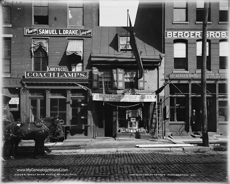 Philadelphia, Pennsylvania, Betsy Ross House, 1900, historic photo