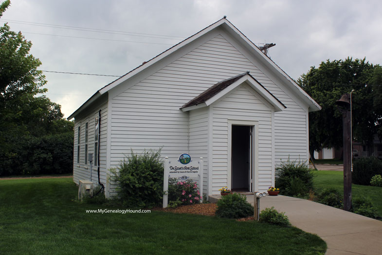 The original, first school house in De Smet, South Dakota, 1880-81. It was here that both Laura Ingalls and her sister, Carrie Ingalls, attended school.