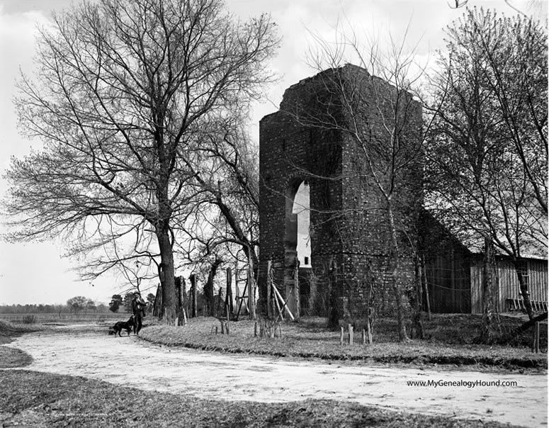 Old Church Tower, Jamestown, Virginia, 1639