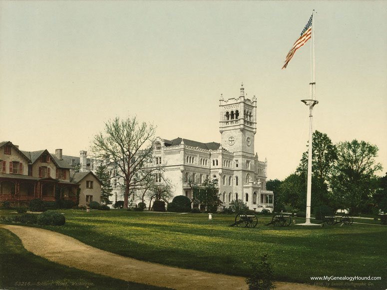 Washington, D. C., The Old Soldiers' Home, Lincoln's Cottage, 1898, historic photo