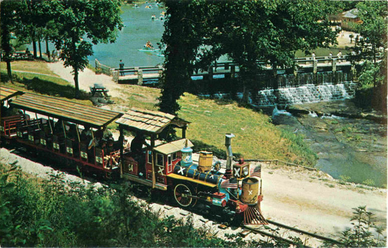 Arkansas Dogpatch, USA, West Pok Chop Railroad, vintage postcard, historic photo