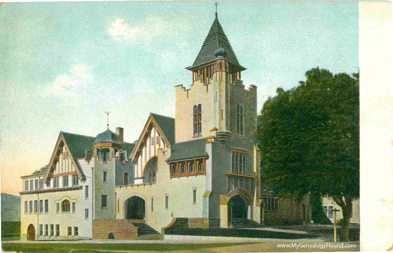 Pasadena, California, Baptist Church, vintage postcard photo