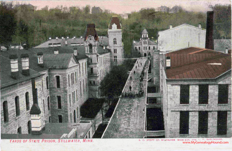 The yards of the State Prison at Stillwater, Minnesota, vintage postcard, photo