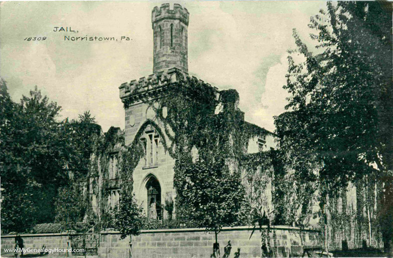 Norristown, Pennsylvania, Jail, vintage postcard photo