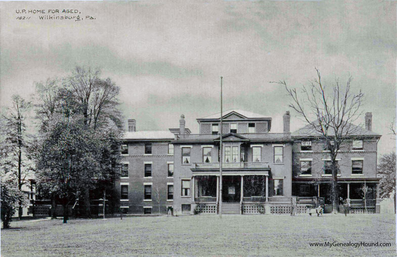 Wilkinsburg, Pennsylvania, U. P. Home for Aged, vintage postcard photo